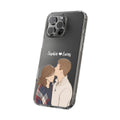 US | Personalized Couple Portrait Clear Phone Case