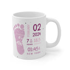 FOOTPRINT | Personalized Baby Birth Stats Ceramic Mug