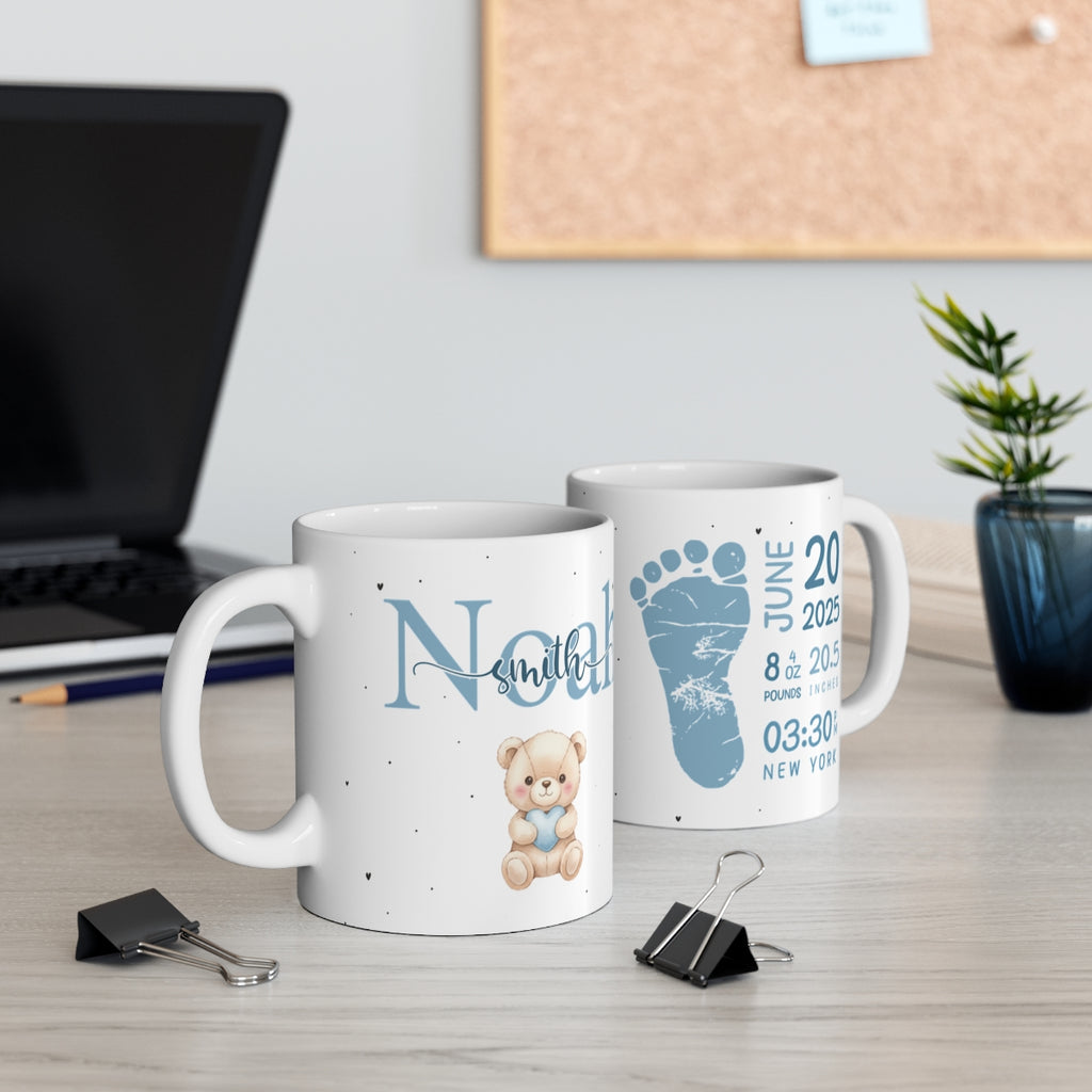 FOOTPRINT | Personalized Baby Birth Stats Ceramic Mug