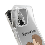 US | Personalized Couple Portrait Clear Phone Case